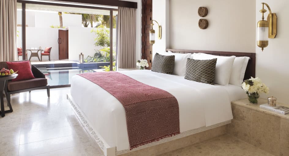 Comfortable Bed with Private Pool at Garden View Villa with Private Pool
