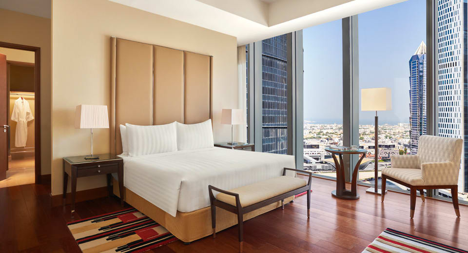 Bedroom of the Anantara Burj Khalifa View Suite 