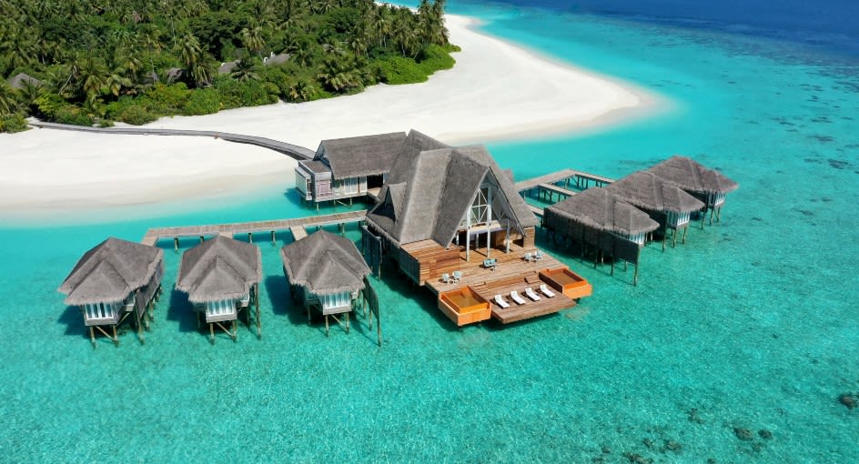 Aerial view of Anantara Spa - Anantara Kihavah Maldives Villas