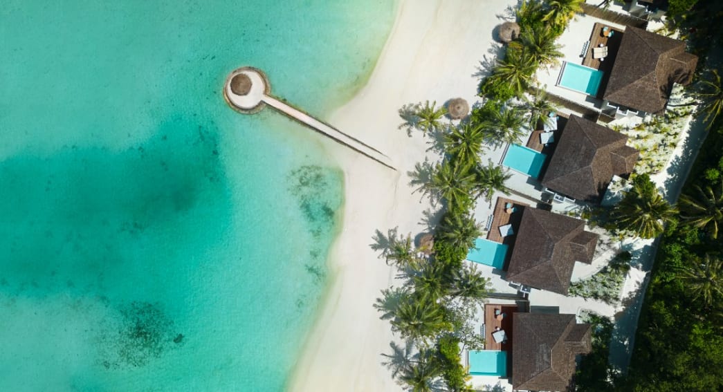 Beach Pool Villa Aerial View - Anantara Veli Maldives Resort