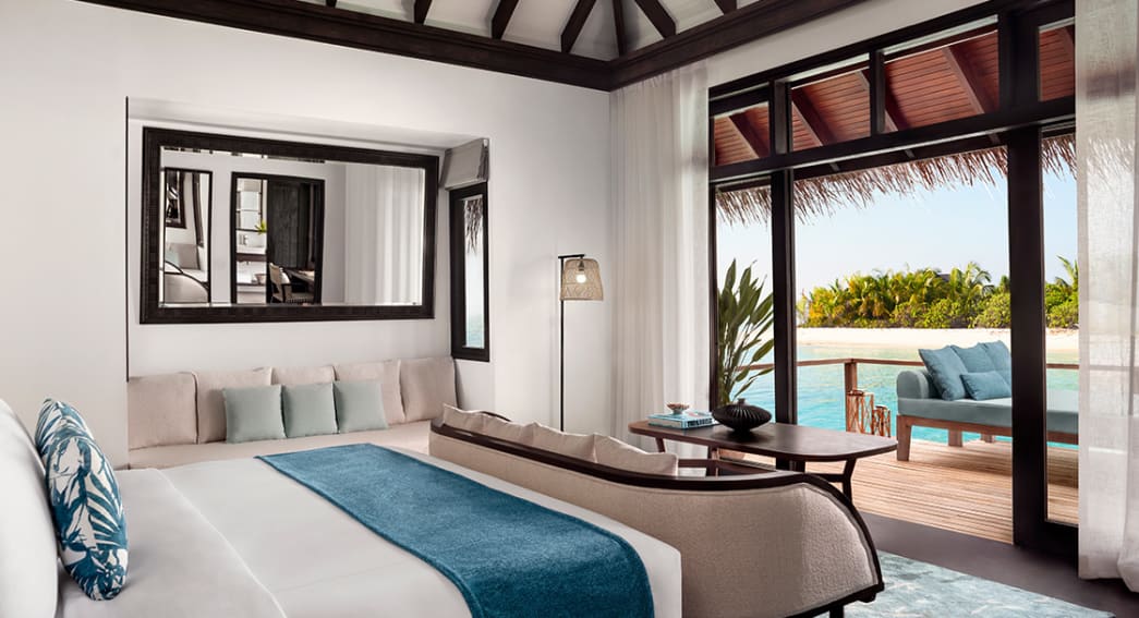 Deluxe Over Water Villa Bedroom - Anantara Veli Maldives Resort