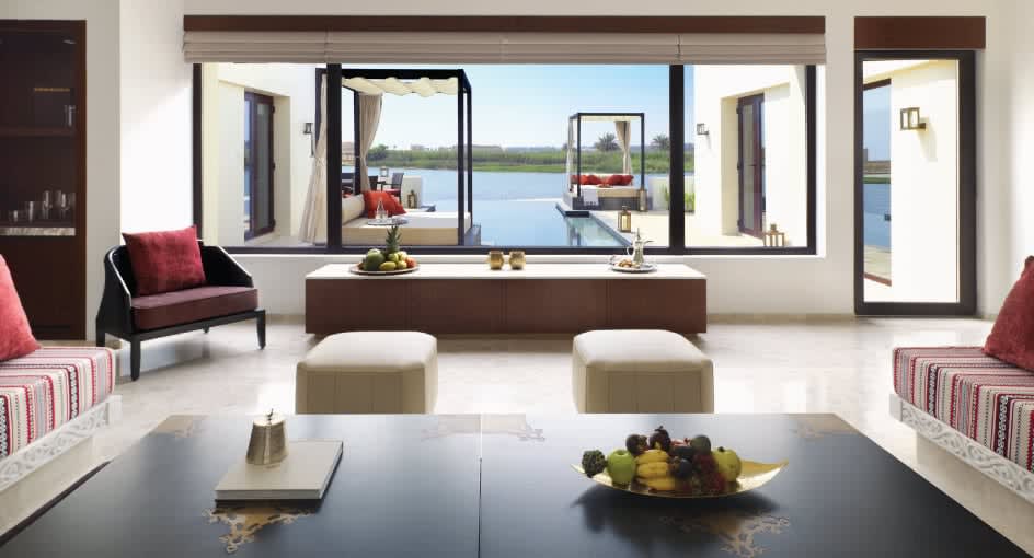Luxury Living Room Overlooking the Salalah Ocean at Anantara Oman