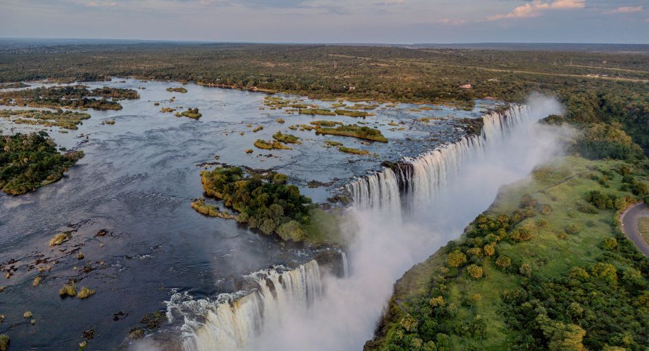 Aerial View of Victoria Falls