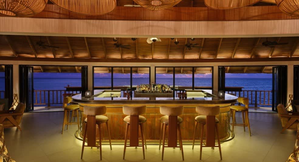The Yellow Fin Club, adults-only bar at Anantara Dhigu Maldives Resort
