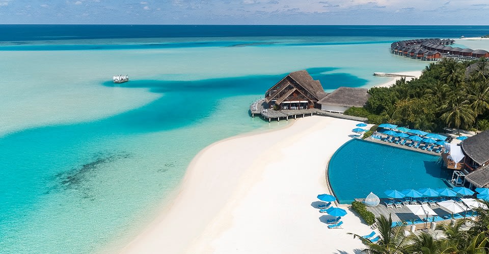 Island aerial view - Anantara Dhigu Maldives Resort