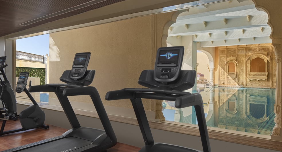 Anantara Jewel Bagh Jaipur Gym Facility facing pool