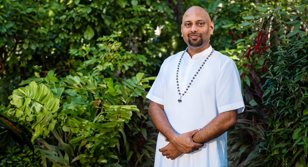 An expertise in Ayurveda, Yoga and holistic healing - The wellness practitioners Vinod at Anantara Kihavah Maldives