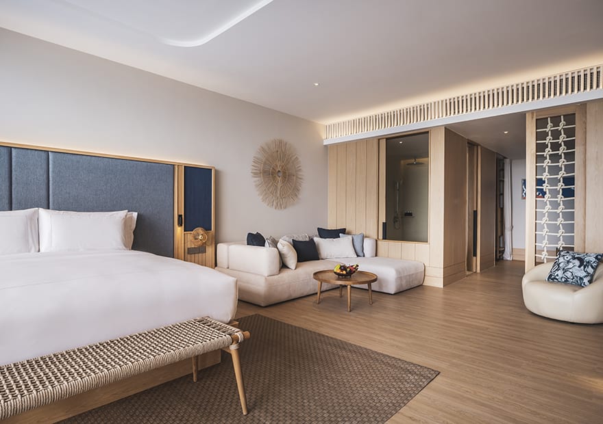 Family Pool View Suite Living Area
