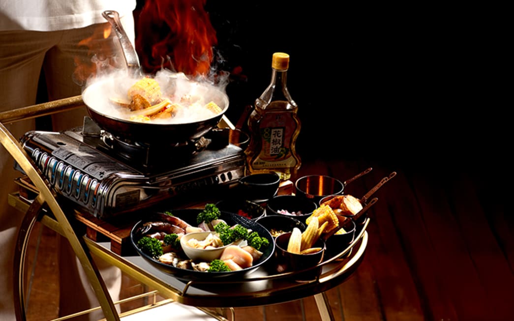 seafood flambee