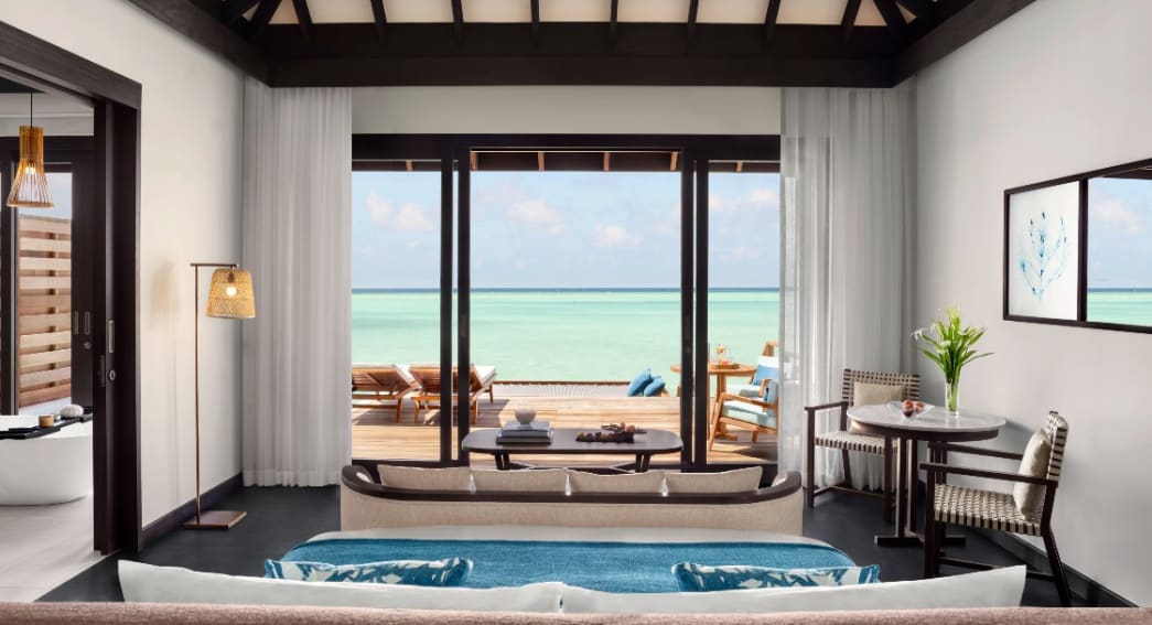 Deluxe Over Water Pool Villa Guest Bedroom - Anantara Veli Maldives Resort