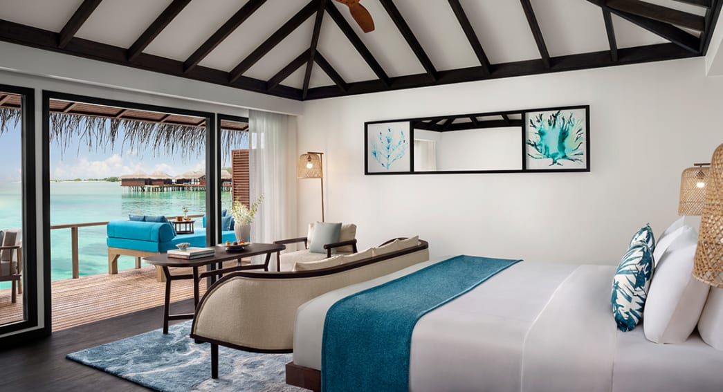 Over Water Villa Bedroom - Anantara Veli Maldives Resort