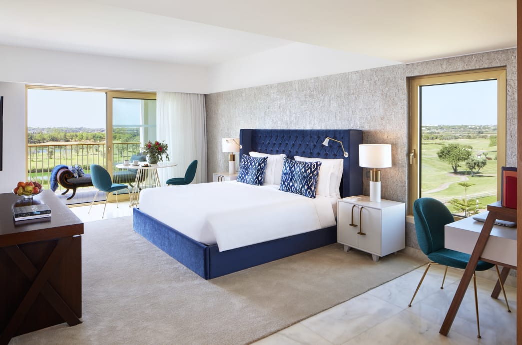 A guest room at Anantara Vilamoura Algarve Resort.