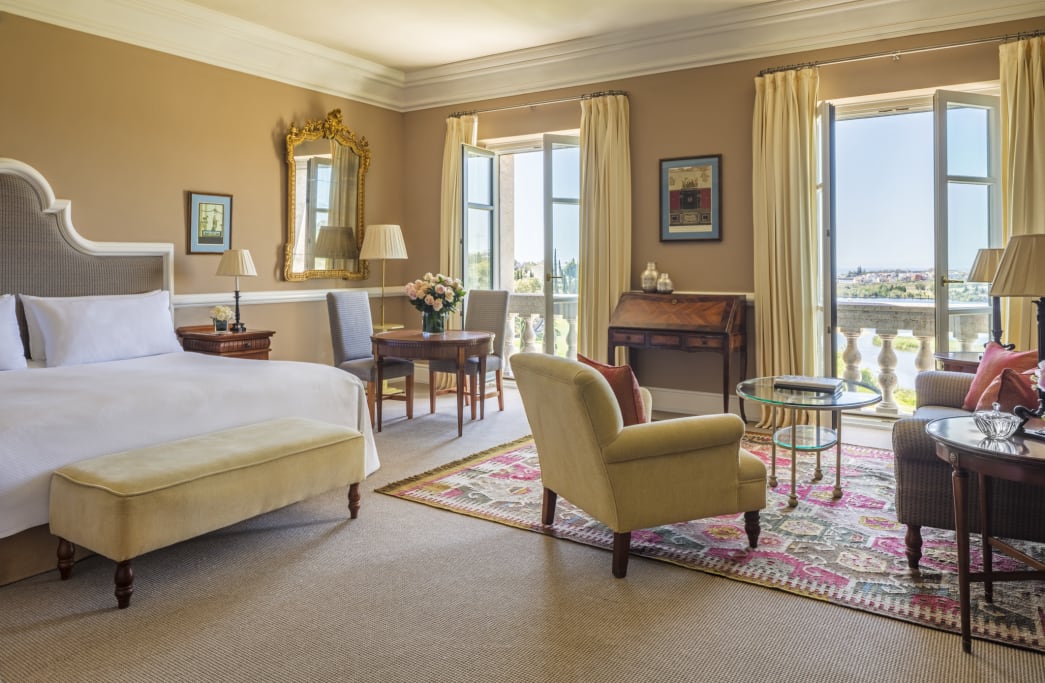 A guest room at Anantara Villa Padierna Palace Benahavis Marbella Resort.