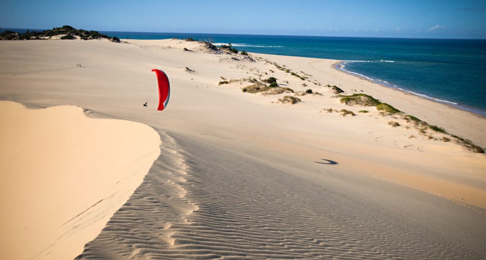 Paragliding at Bazaruto Marine National Park in Mozambique