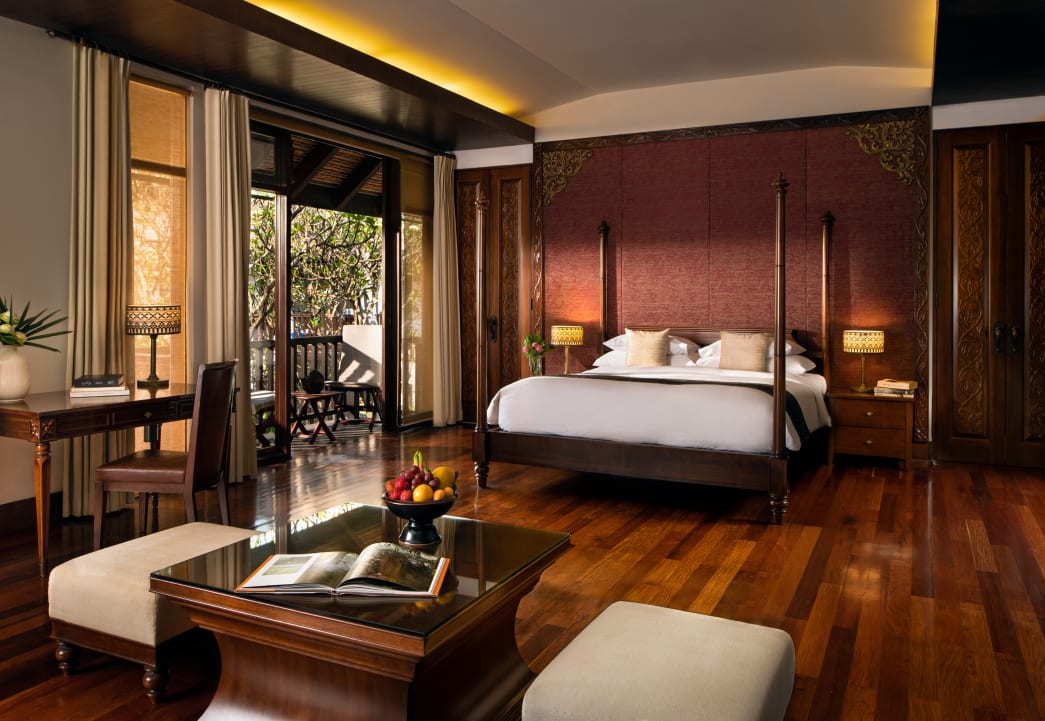 A guest suite at Anantara Angkor Resort.