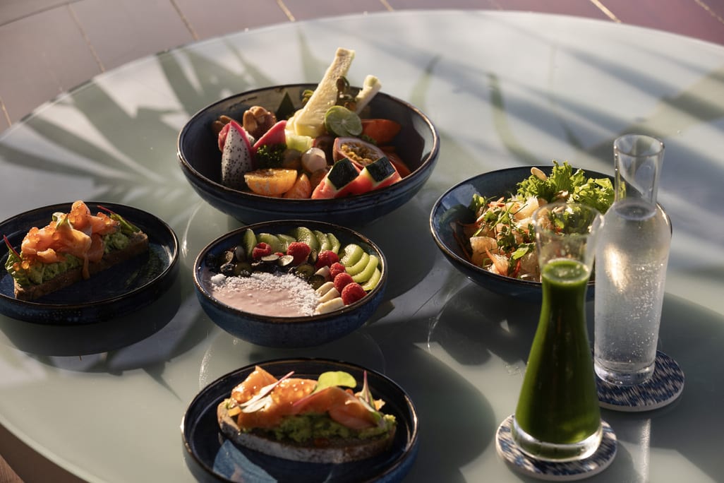 The dining experience is crafted by expert wellness chef Filippo Tawil, proves that healthy eating can be a gourmet adventure.