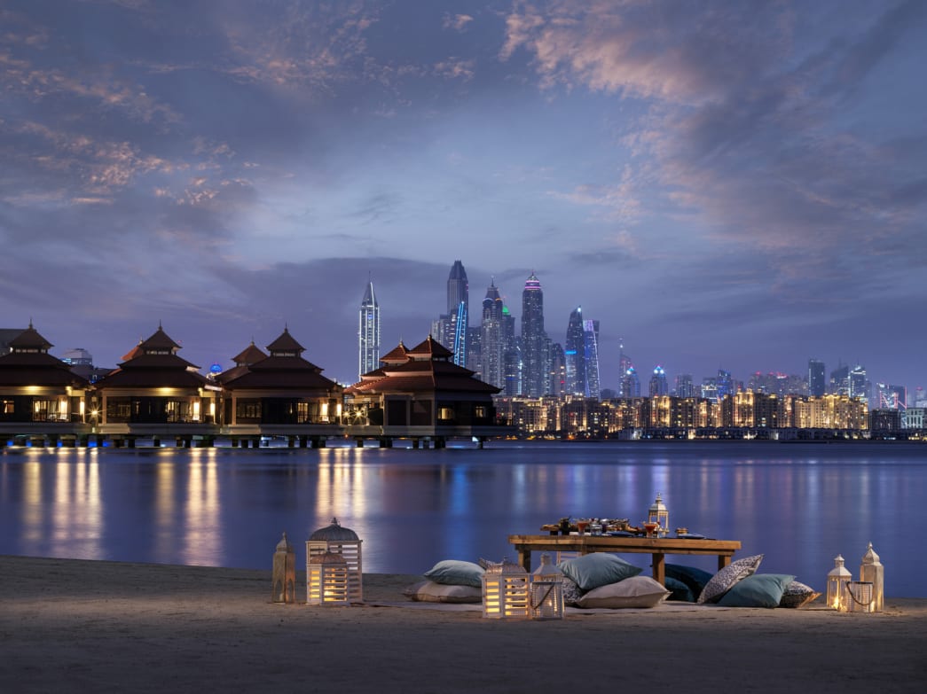 The overwater villa at Anantara The Palm Dubai Resort.