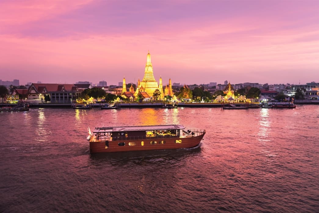 The Loy Pela Voyages cruise over the Chao Phraya River.