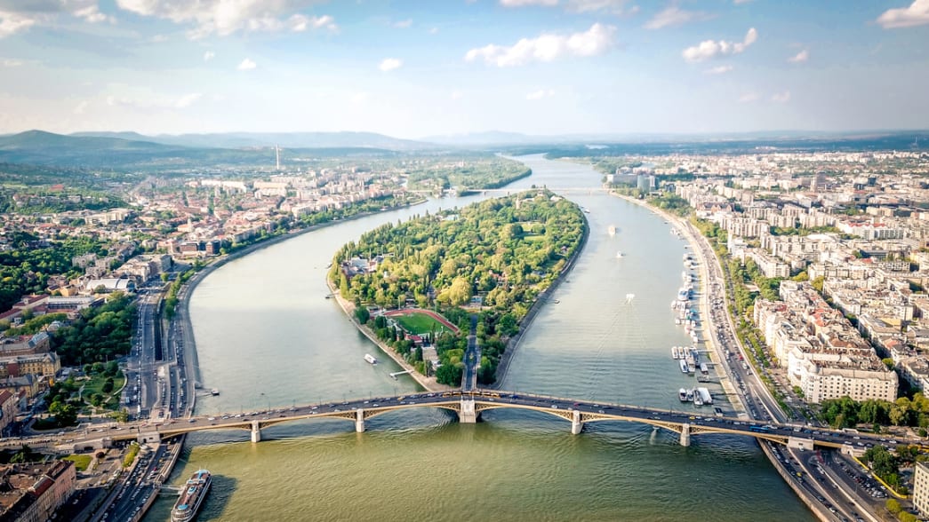 Peaceful journey to Margaret Island in the middle of the Danube