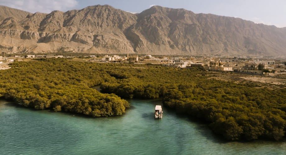 Beautiful blue waters and boat
