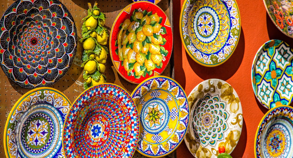 Ceramic painting course in Amalfi