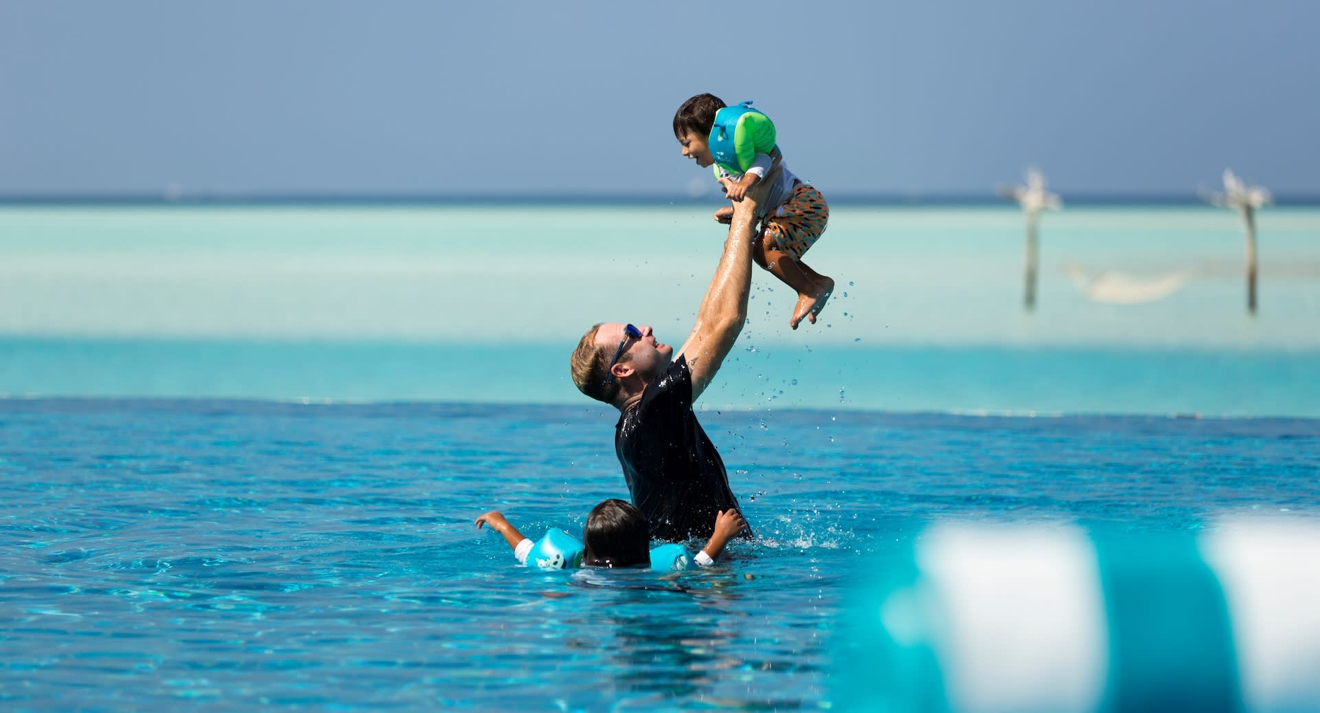 Family moments at Swimming Pool - Anantara Dhigu Maldives