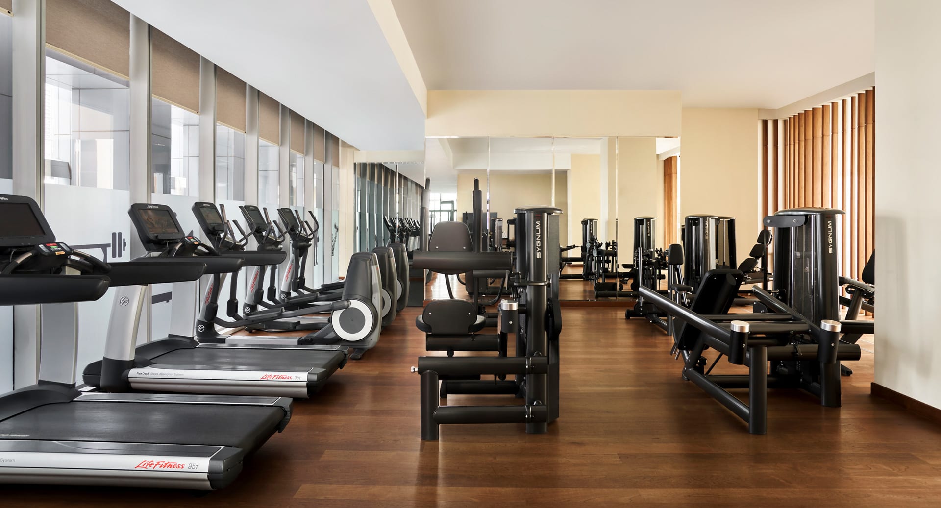 Gym and fitness facility at Anantara Downtown Dubai Hotel