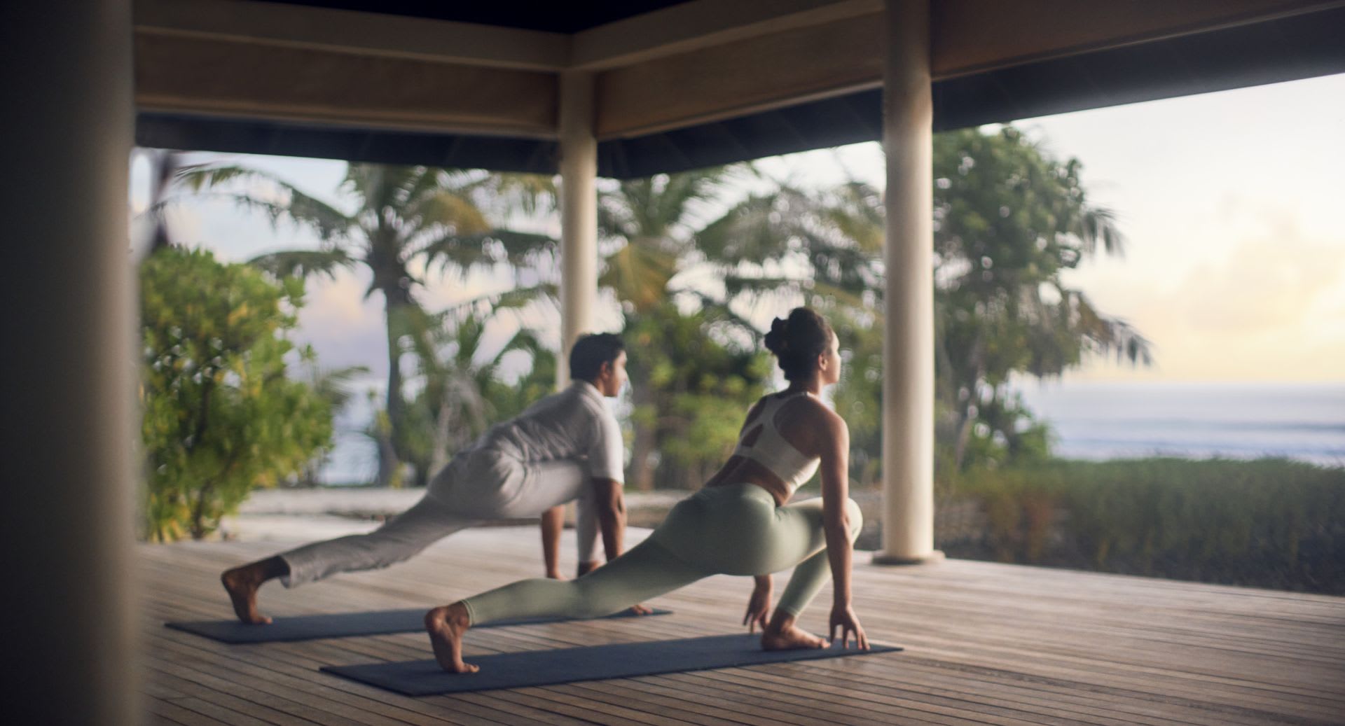 Couple's Yoga at Anantara Veli Maldives Resort
