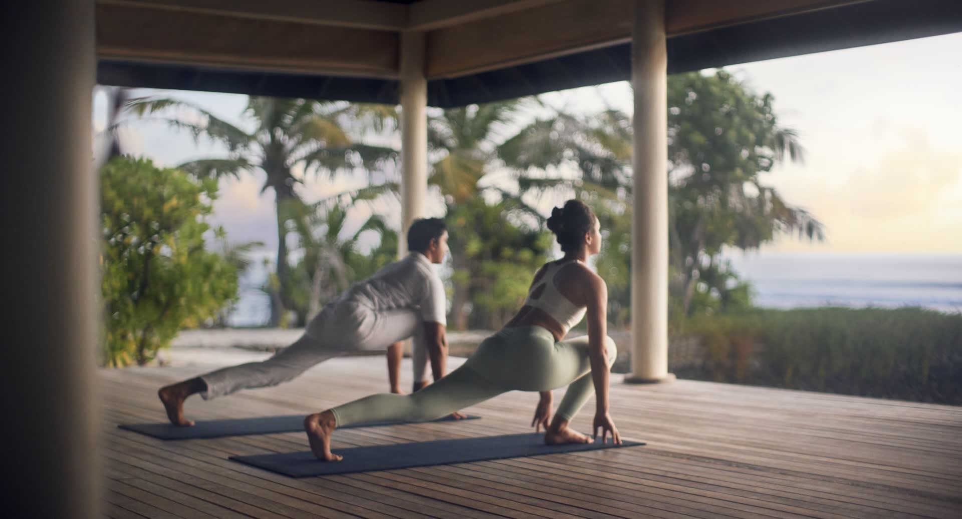 Yoga meditation at Anantara Maldives