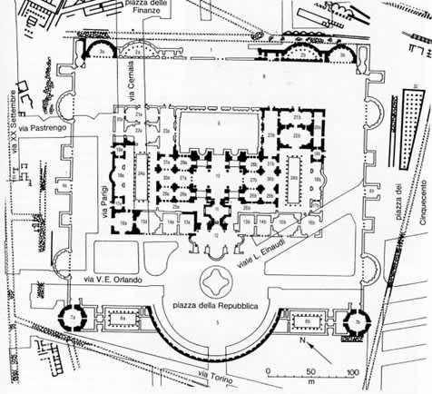 Diocletian Bath Map
