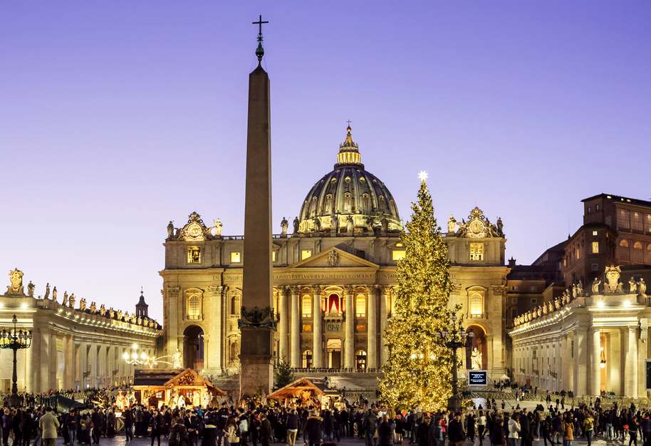 St Peter’s Basilica is the setting for Christmas Eve Mass