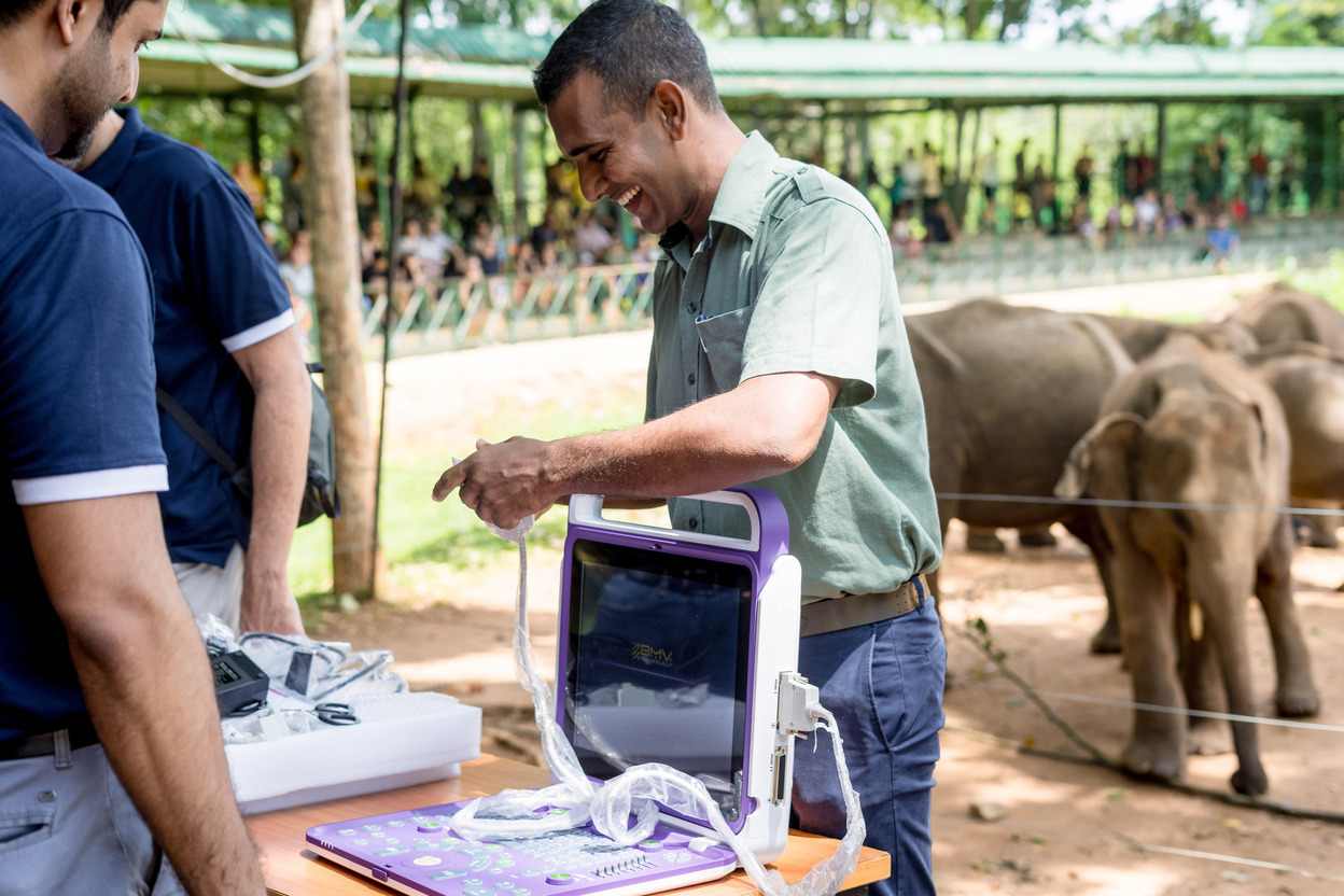 Anantara Kalutara Resort providing an ultrasound machine to the Elephant Transit Home in Udawalawe