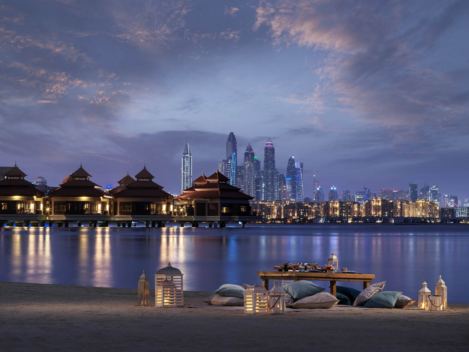 The overwater villa at Anantara The Palm Dubai Resort.