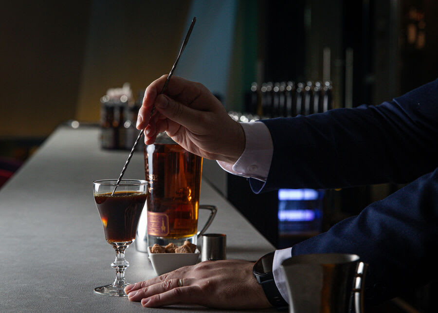 Irish coffee at The Marker Bar & Lounge 