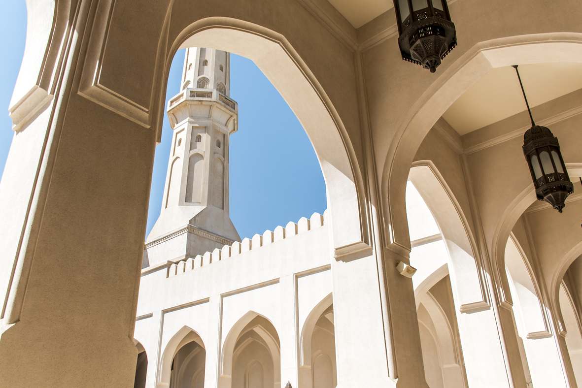 Sultan Qaboos Mosque, a stunning architectural masterpiece which stands as the largest mosque in Salalah