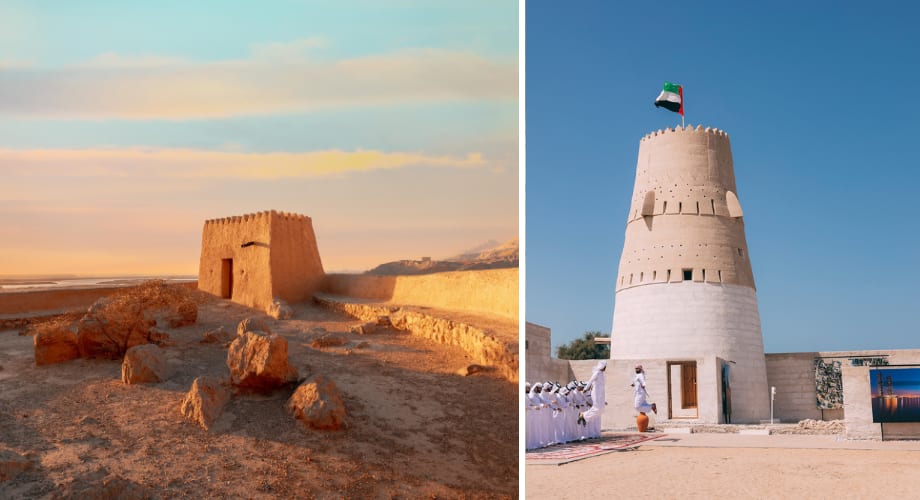 Sunset at the historic Al Jazirat Al Hamra 