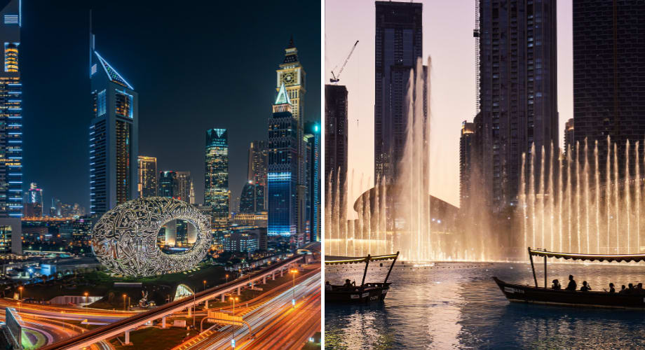 Nighttime skyline of Dubai for a milestone-trip celebration with Anantara.