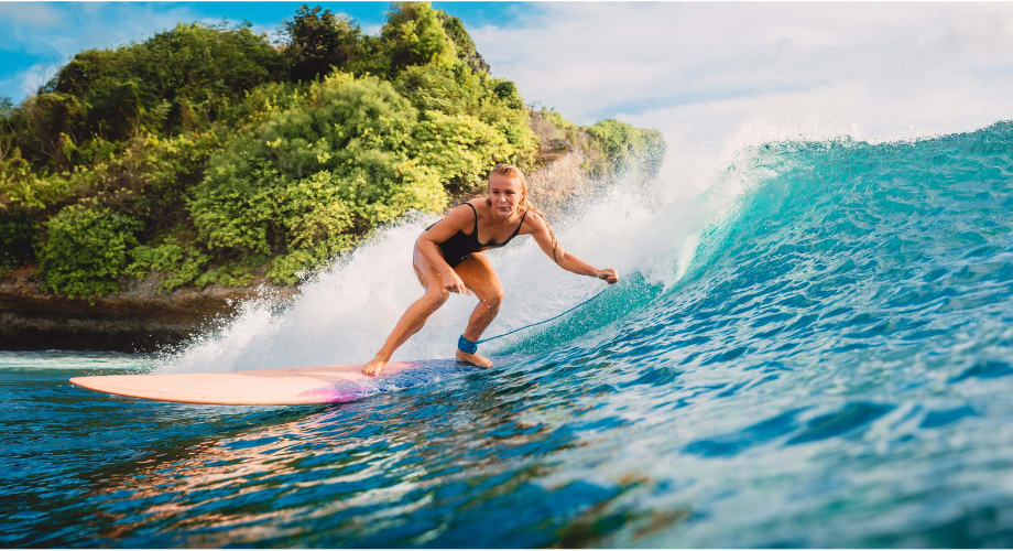 Surfing in Bali during multigenerational holidays