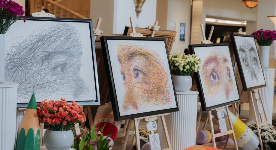 MĀEYE exhibition by Hom Nguyen at Anantara Siam Bangkok Hotel