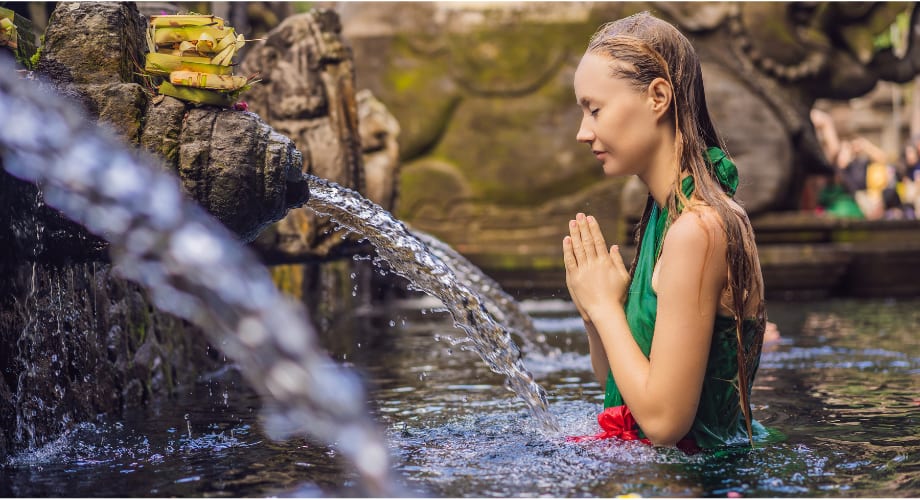 Walking meditation in Ubud, Indonesia. 