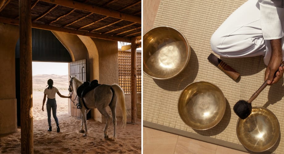 Sound bath and wellness activities at Anantara Qasr Al Sarab 