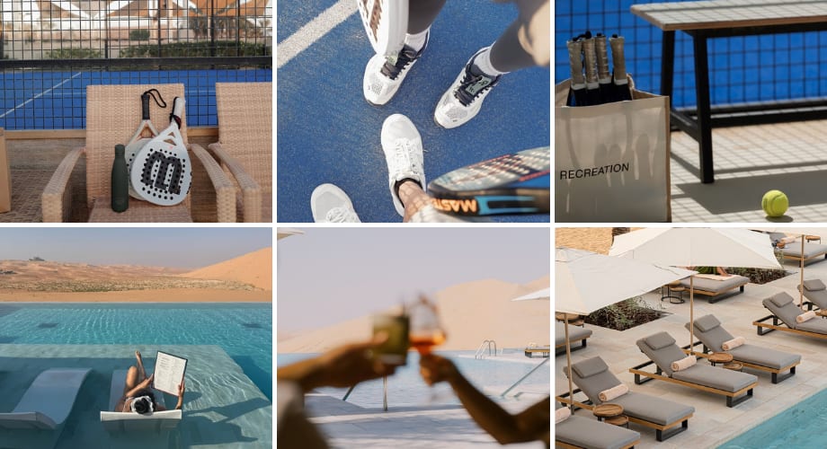 Pool drinks by the Ghadeer's poolside setting