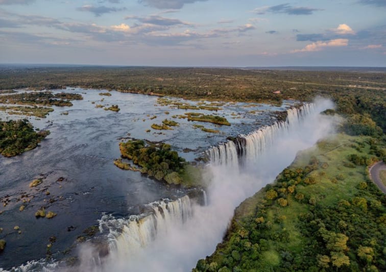 Aerial View of Victoria Falls