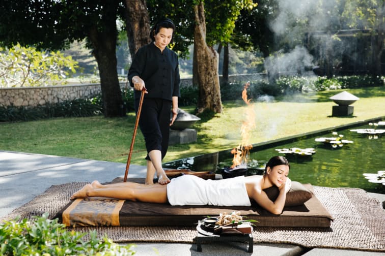 Traditional Thai massage at Anantara Chiang Mai