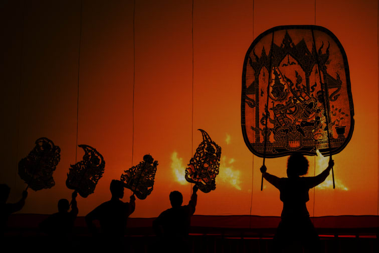 A puppet show at Anantara Angkor Resort.