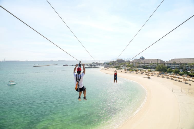 Qatar's longest zipline at Banana Island Resort Doha by Anantara's new Adventure Park