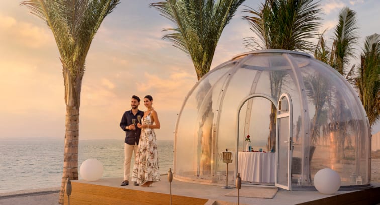 Couple Bubble Dining, Anantara World Islands Dubai Resort, Dubai, UAE