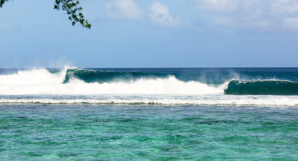 Surfing at Anantara Maldives