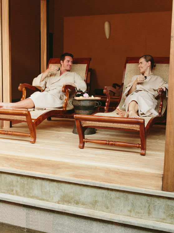 Couple relaxing at the Anantara Kalutara Spa