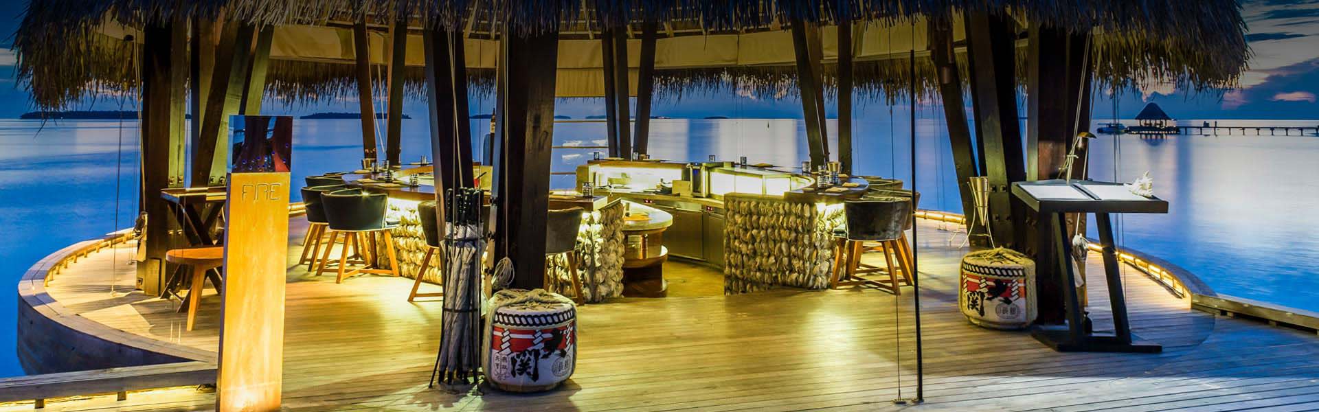 Teppanyaki Japanese Restaurant Maldives Fire At Anantara Kihavah